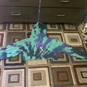 Fashion Nova Cropped Hoodie, Size Small, Tie dye